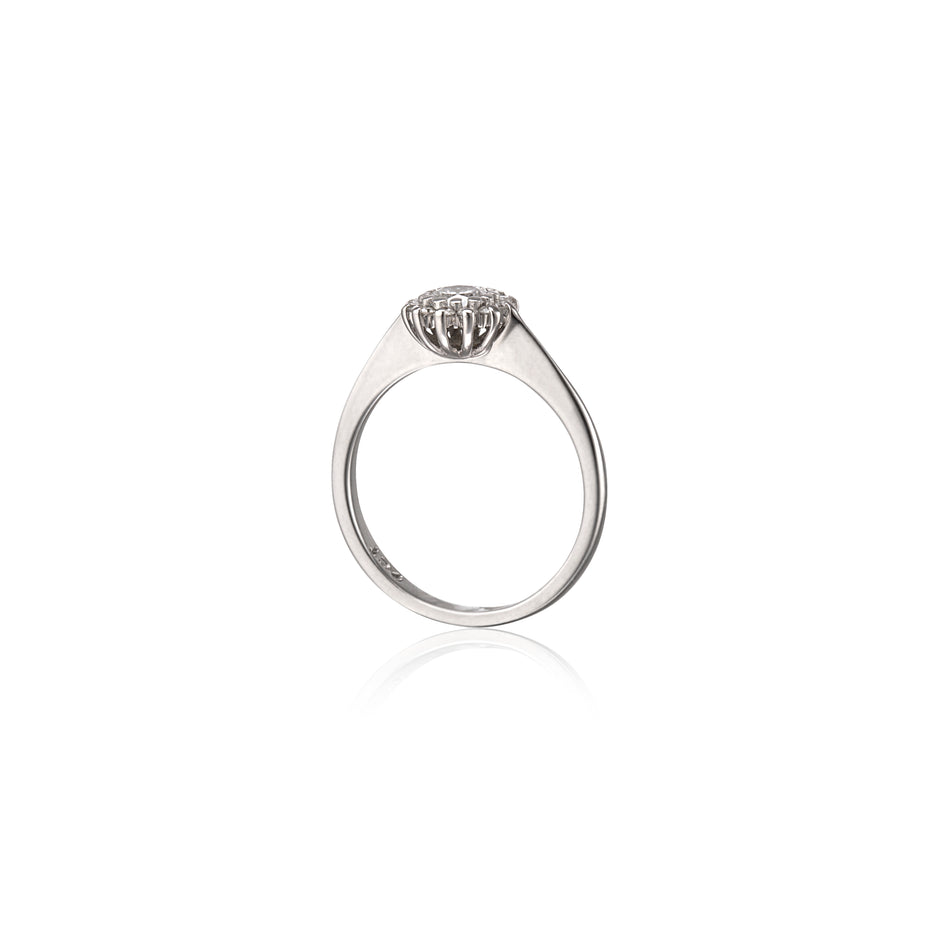 Browns 18ct White Gold Classic Claw set Diamond Cluster Ring