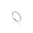 18ct White Gold Half Baguette Cut Diamond Eternity Ring