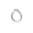 18ct White Gold Round and Baguette Cut Diamond Ring