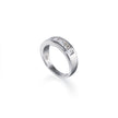 9ct White Gold Half Princess Cut Diamond Eternity Ring