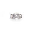 9ct White Gold Half Princess Cut Diamond Eternity Ring