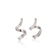 18ct White Gold Twisted Hoop Earrings