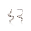 18ct White Gold Twisted Hoop Earrings