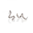 18ct White Gold Twisted Hoop Earrings