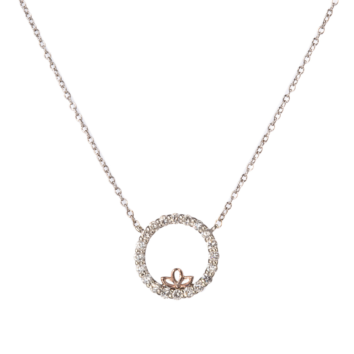 Browns 9ct White Gold Circle of Life Diamond Necklace