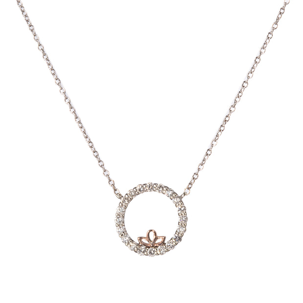 Browns 9ct White Gold Circle of Life Diamond Necklace