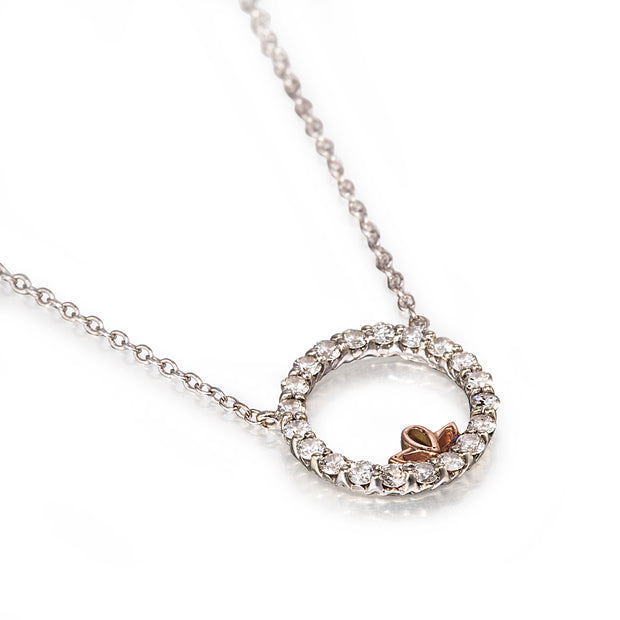 Browns 9ct White Gold Circle of Life Diamond Necklace