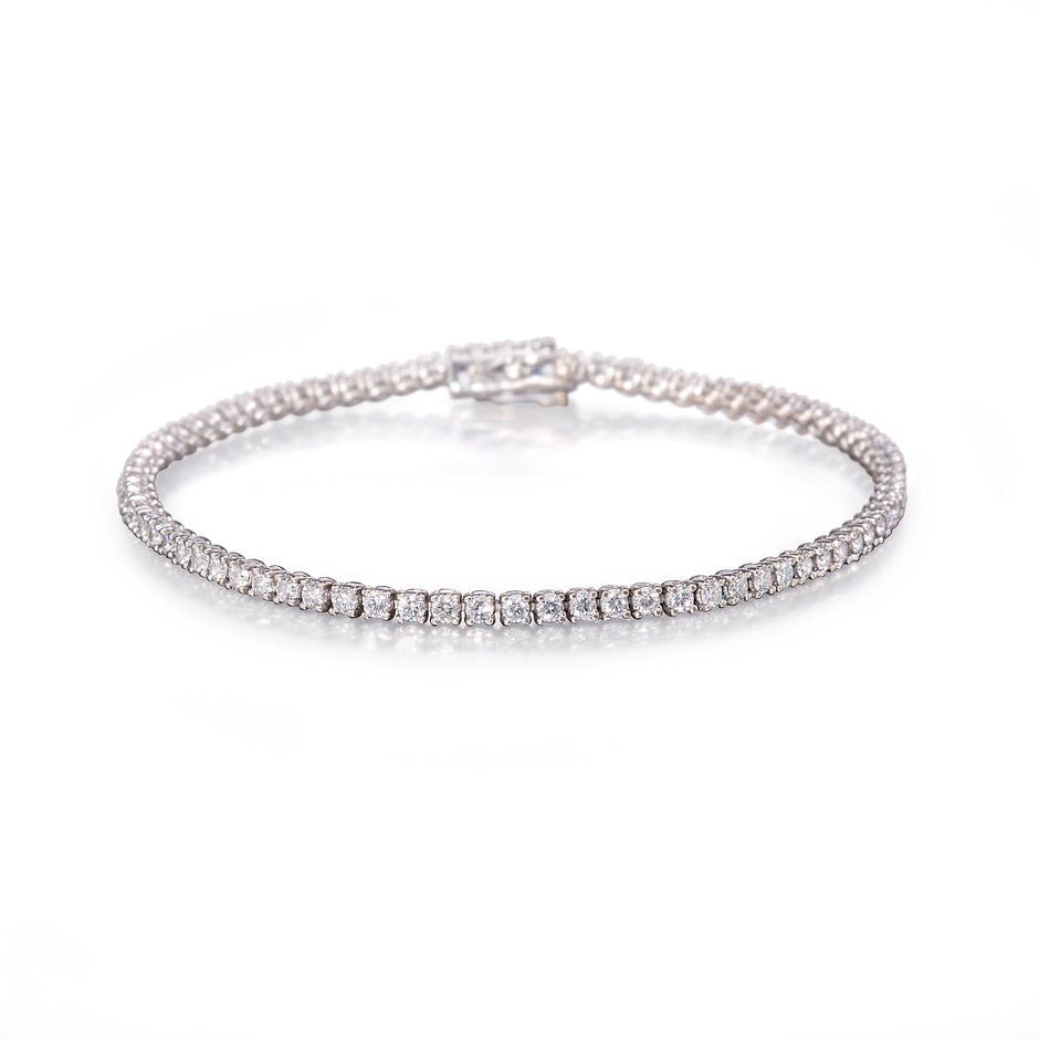 Browns 18ct White Gold Diamond Tennis Bracelet