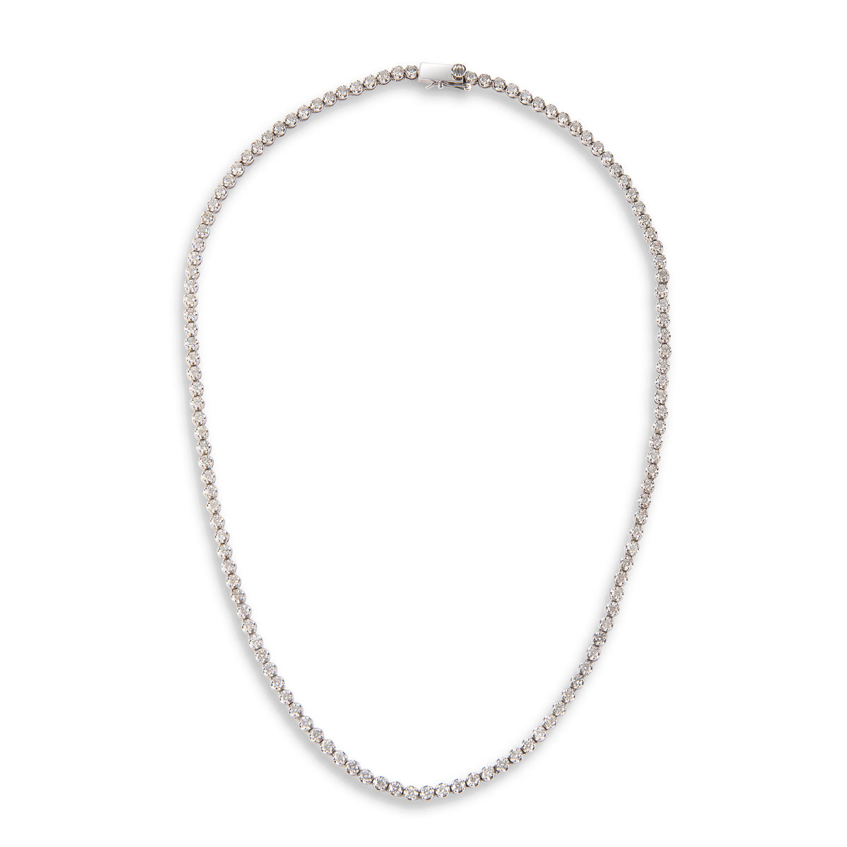 18ct White Gold Diamond Tennis Necklace