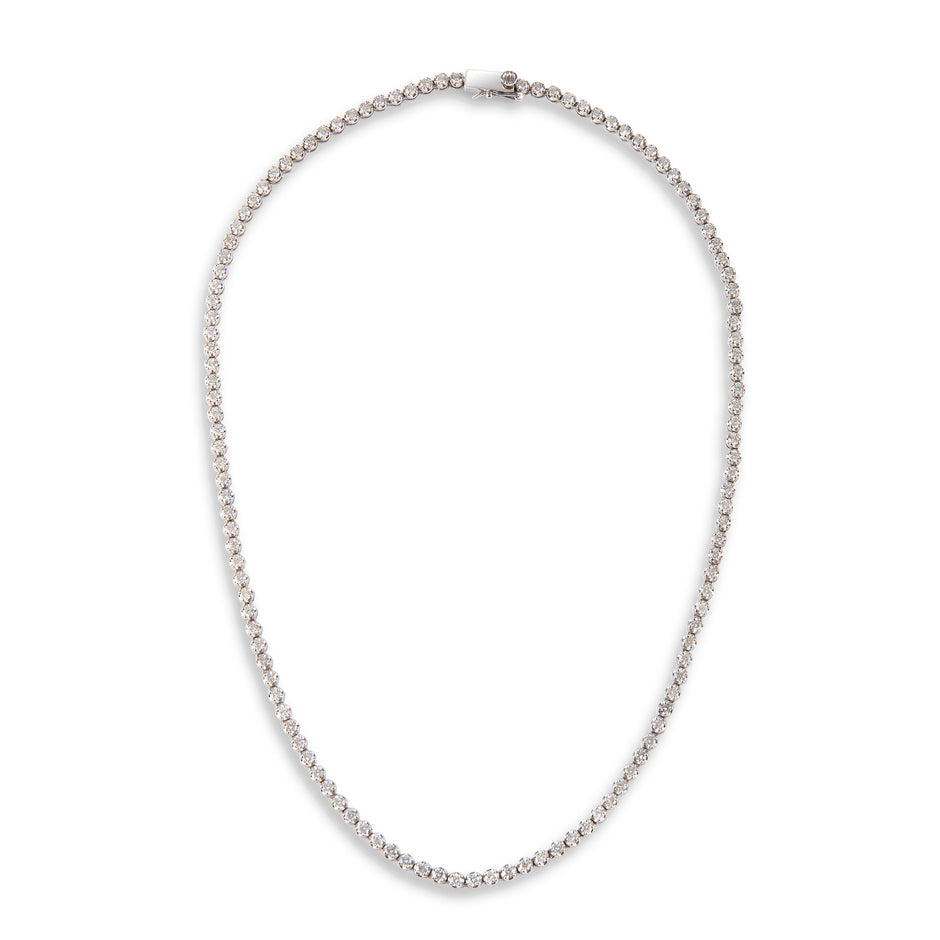 18ct White Gold Diamond Tennis Necklace