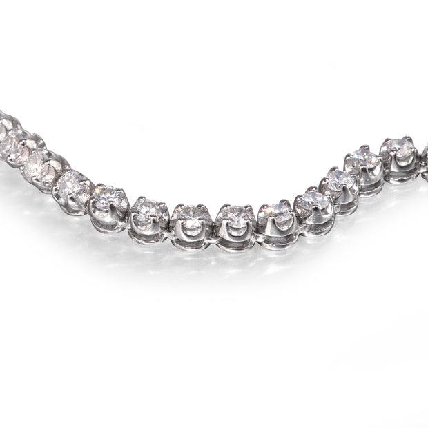 18ct White Gold Diamond Tennis Necklace