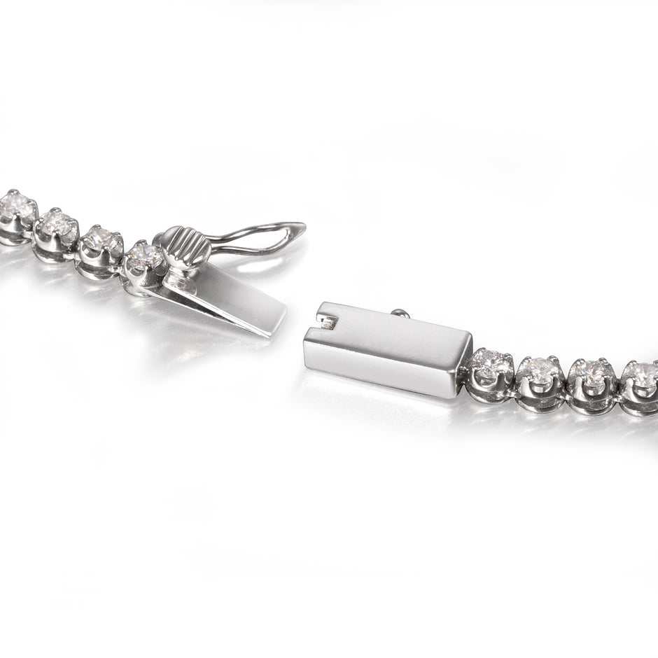 18ct White Gold Diamond Tennis Necklace