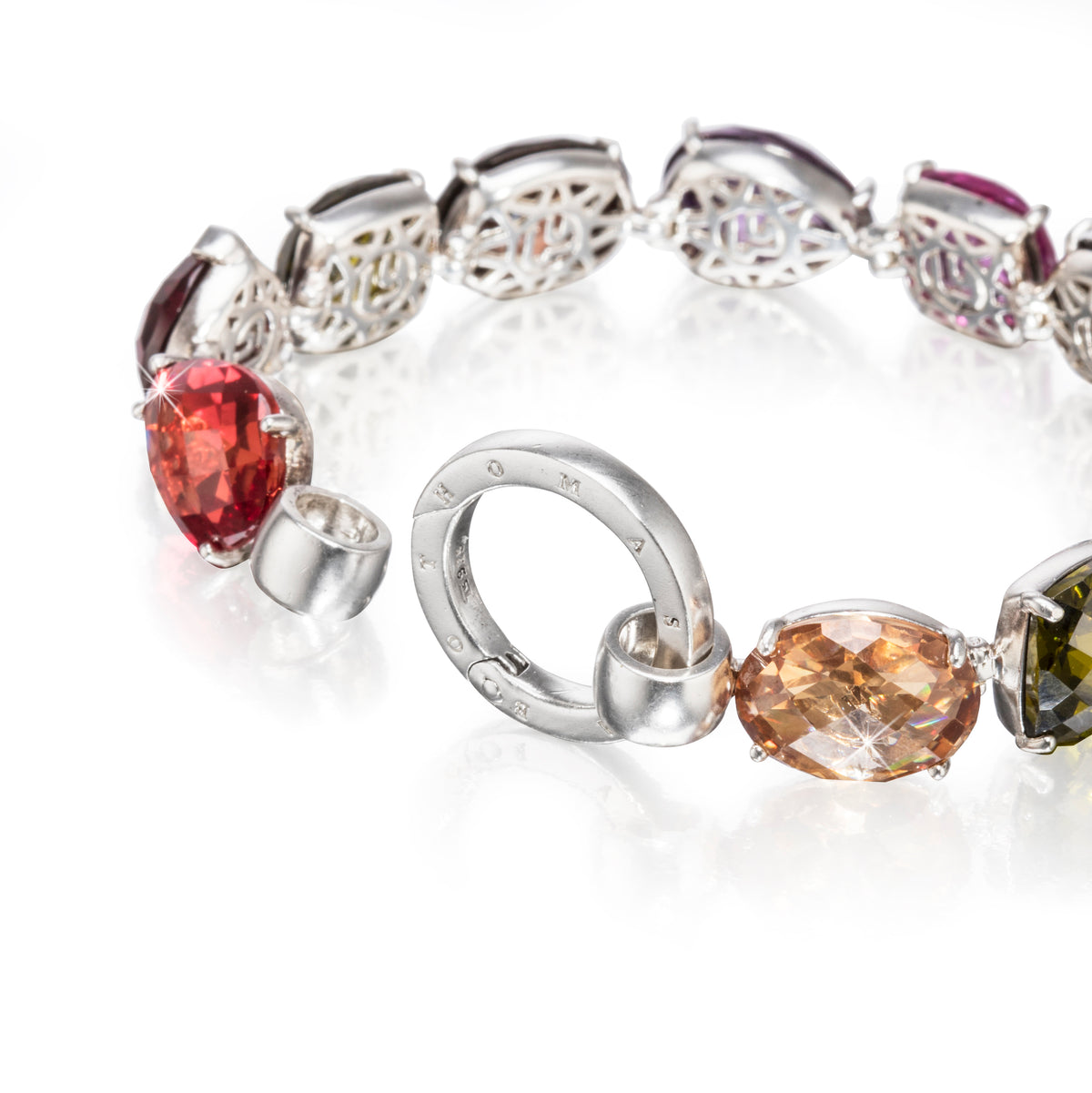 Thomas Sabo Cubic Zirconia's Sterling Silver Colourful Bracelet
