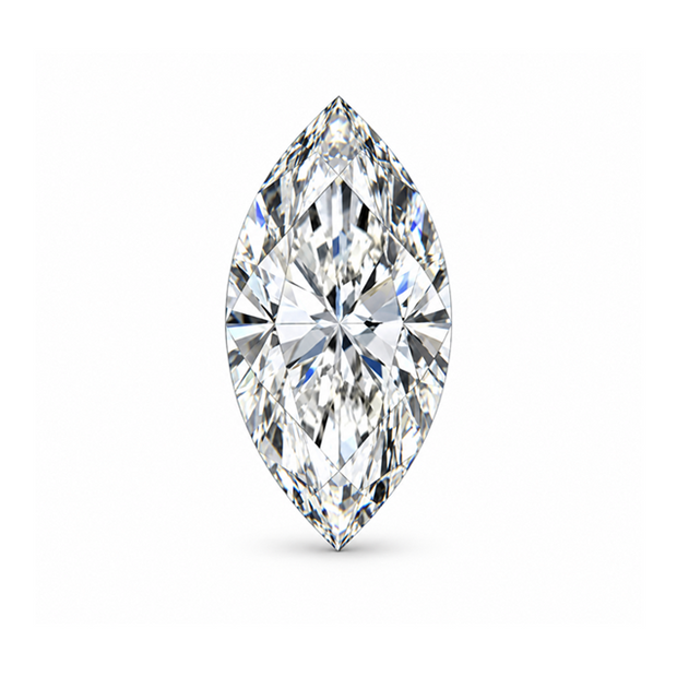 Marquise Cut Diamond on white background