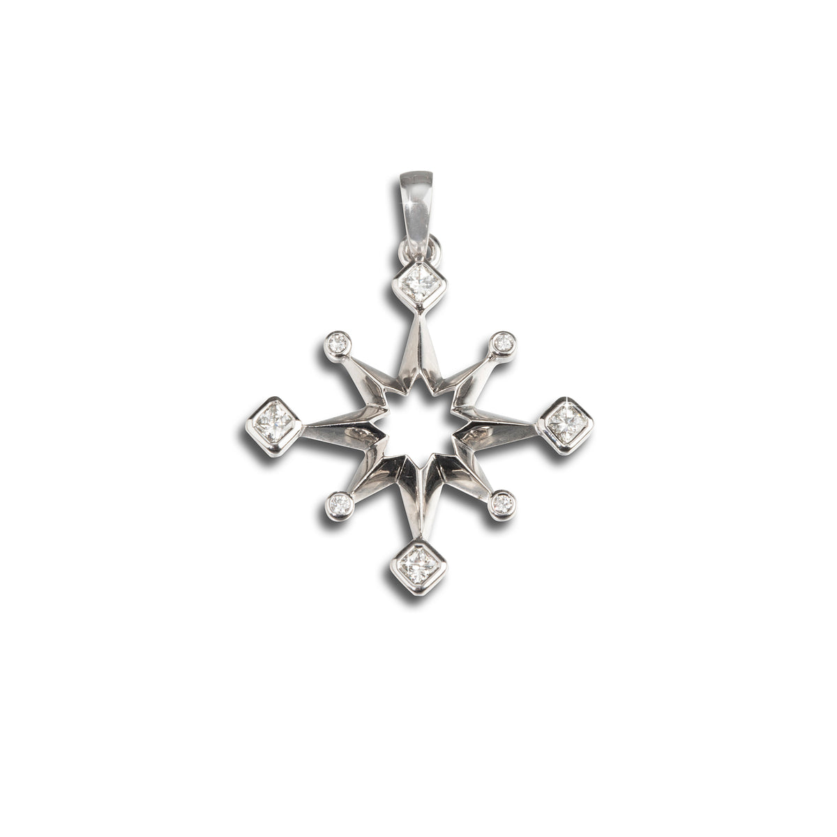 18ct White Gold Shimansky Star Pendant