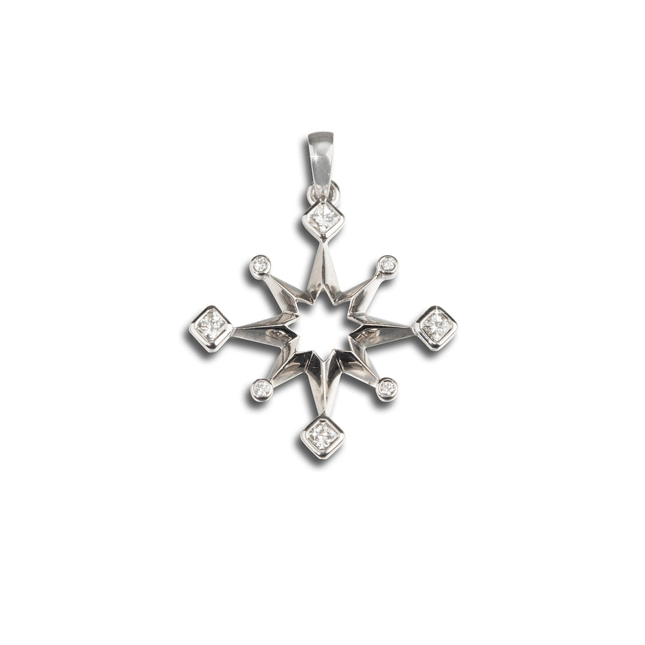 18ct White Gold Shimansky Star Pendant