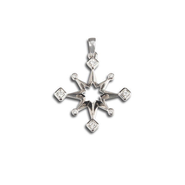 18ct White Gold Shimansky Star Pendant