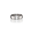 platinum gents satin finish wedding band with bevelled edge