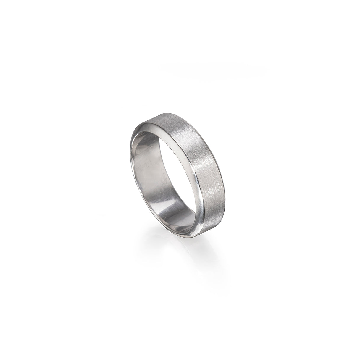 Platinum Gents Satin Finish Band top view