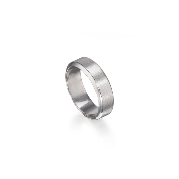 Platinum Gents Satin Finish Band top view