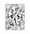 Rectangular cut diamond on a white background