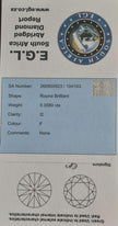 Round Brilliant Cut Diamond 0.3580cts I2 F EGL REPORT