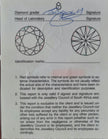 Round Brilliant Cut Diamond 0.452ct VS2 TC 1 (M) Grade report with identification marks