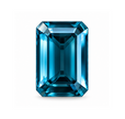 Tourmaline indicolite, 1.272 ct emerald cut, medium dark toned blue