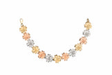 9ct Tri-Colour Floral Bracelet