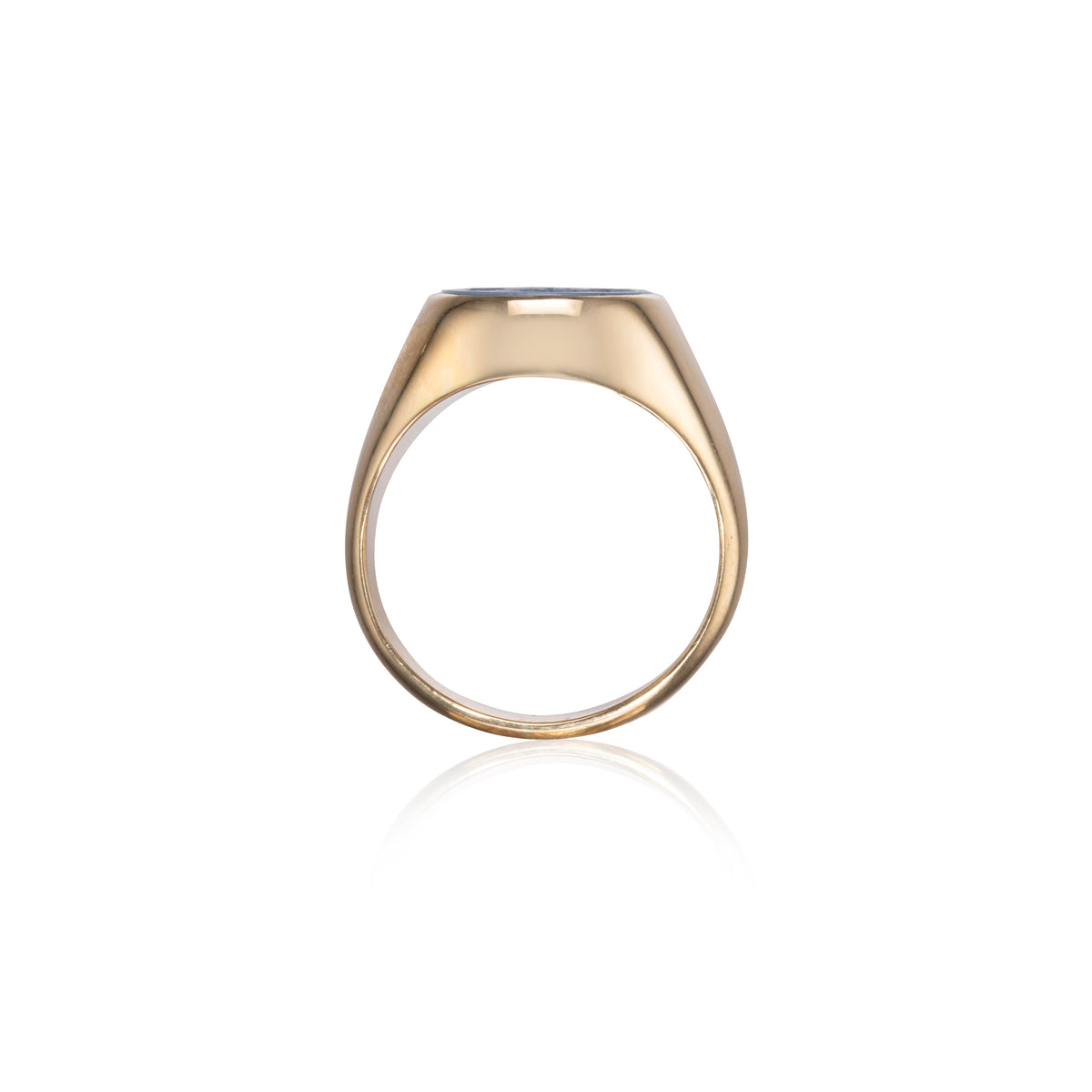 Gold ring on a white background