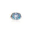 Vintage 9ct Yellow Gold Oval Cut Blue Cubic Ring set with Center, 1 x Oval Cut Blue Cubic of approx. 8.81cts