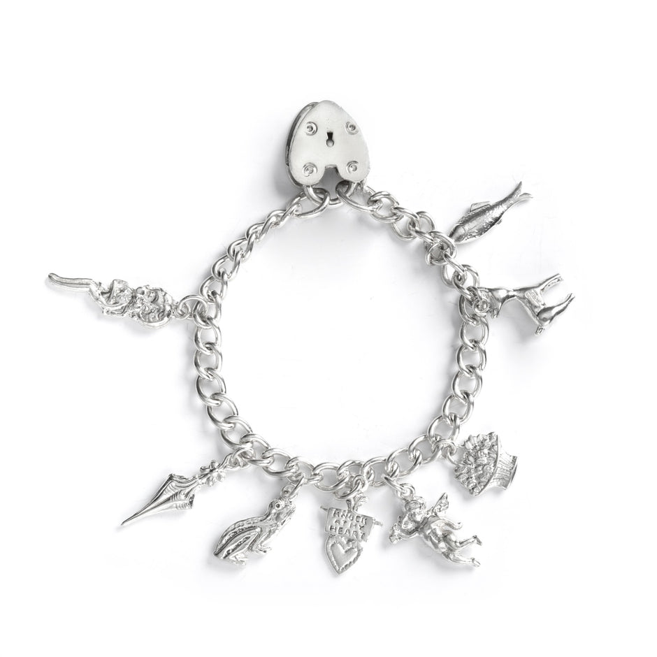 Vintage Sterling Silver Charm Bracelet
