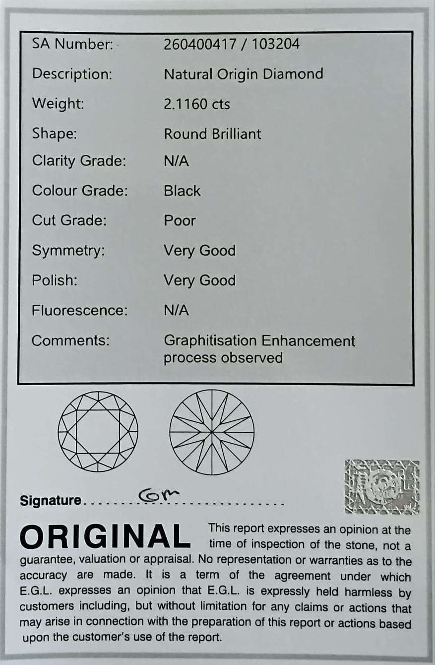 Black Round Brilliant Cut Diamond