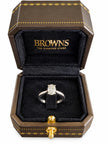 Browns Platinum Claw Set Diamond Solitaire Ring