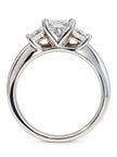 Browns 18ct White Gold Princess Cut Diamond Trilogy Ring