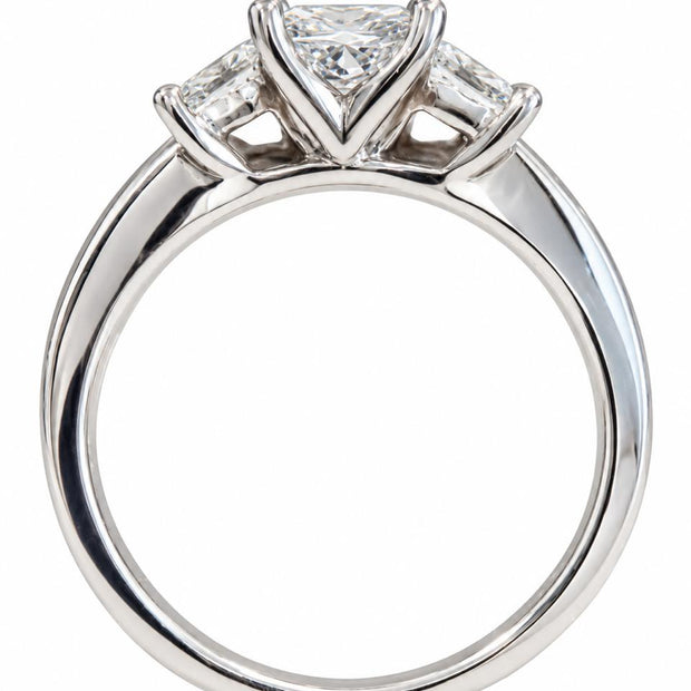 Browns 18ct White Gold Princess Cut Diamond Trilogy Ring