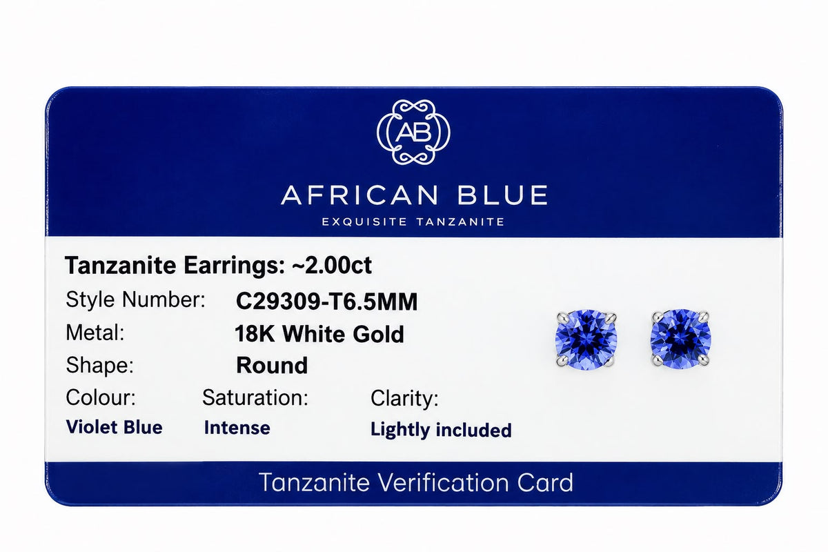 18ct White Gold Tanzanite Earrings