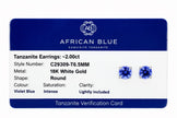 18ct White Gold Tanzanite Earrings