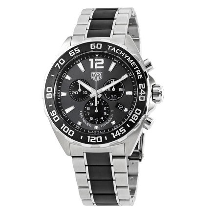 TAG Heuer Formula 1 Chronograph 43mm Anthracite Dial Steel & Ceramic Quartz Watch CAZ1011
