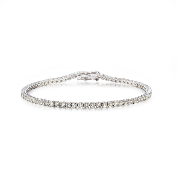 18ct White Gold Diamond Tennis Bracelet