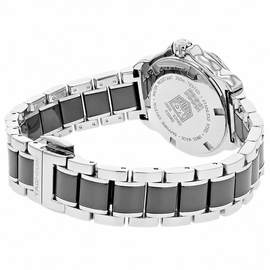 TAG Heuer Formula 1 Ladies 32mm Black Diamond Dial Steel & Ceramic Quartz Watch WAH1314.WET5155