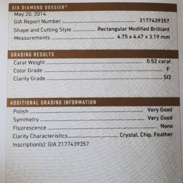 Rectangular Modified Brilliant Cut Diamond