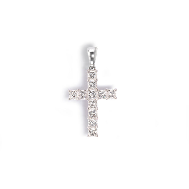 18ct White Gold My Girl Shimansky Collection Diamond Cross Pendant