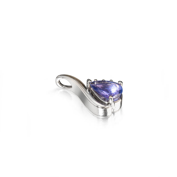 18ct White Gold Tanzanite and Diamond Pendant