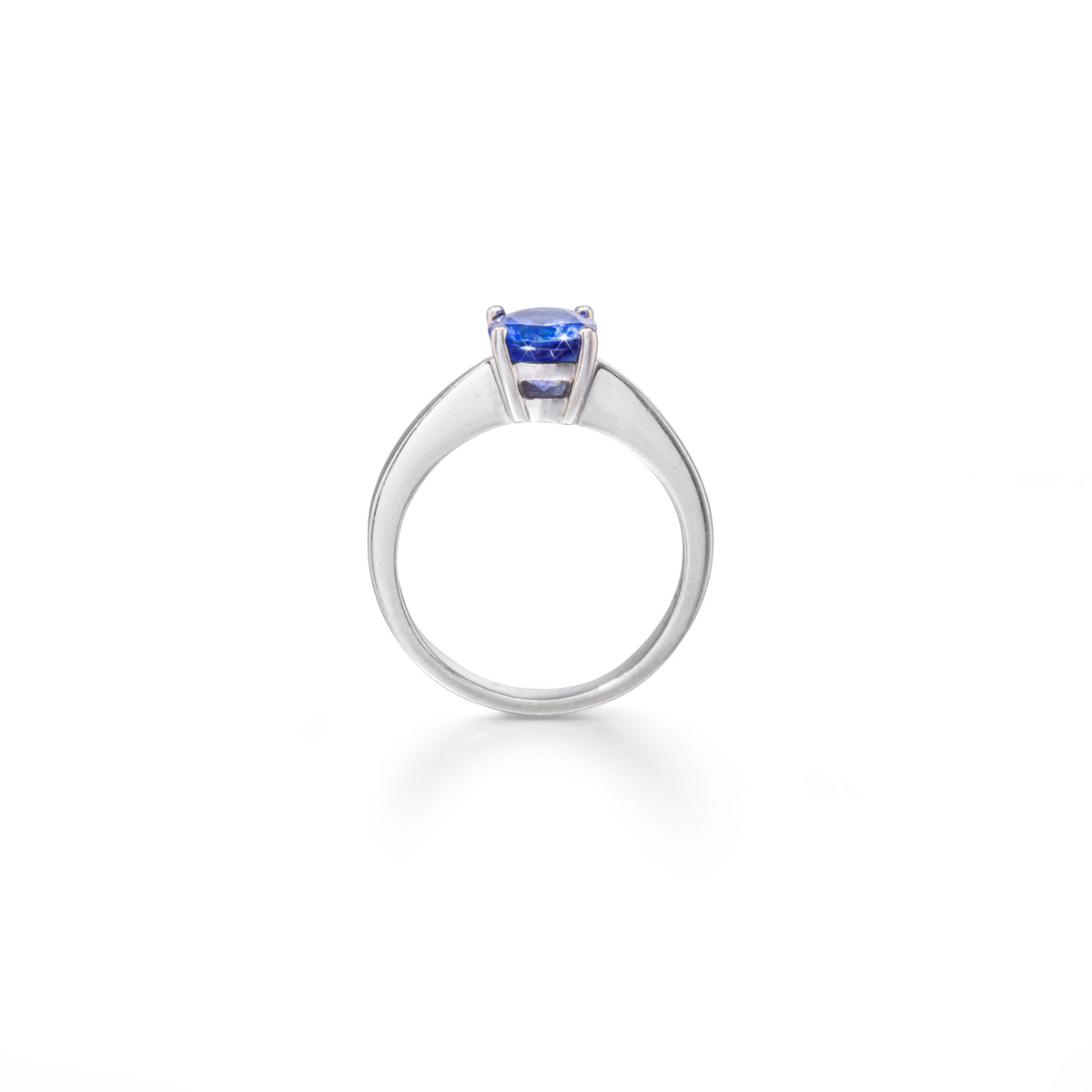 9ct White Gold Tanzanite Solitaire Ring