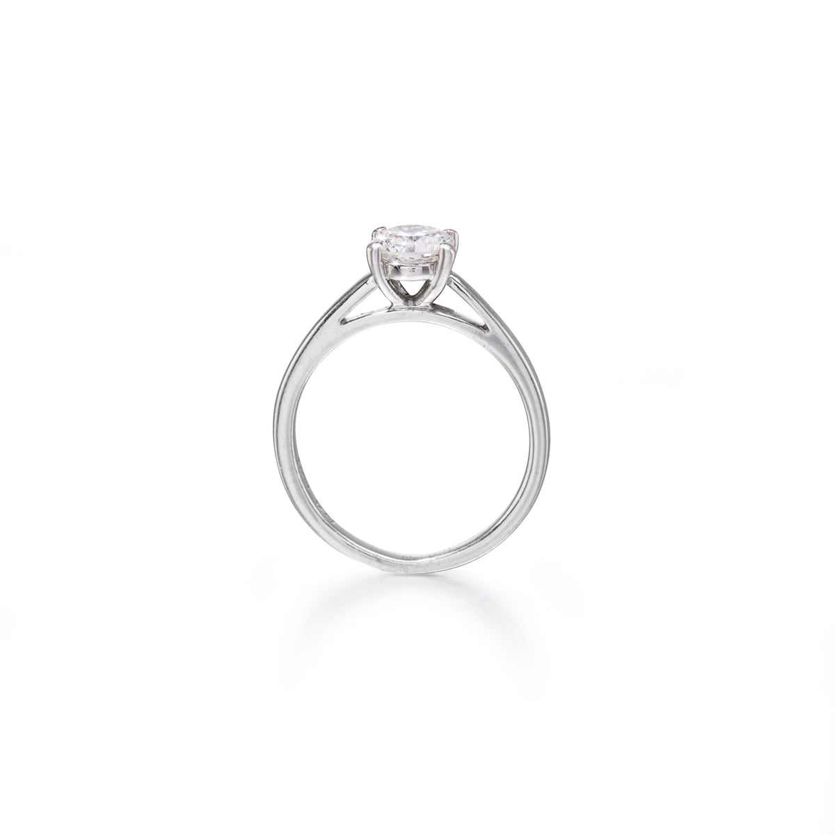 18ct White Gold Solitaire Diamond Ring