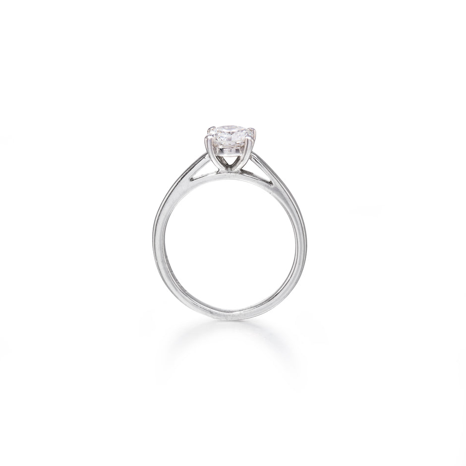 18ct White Gold Solitaire Diamond Ring