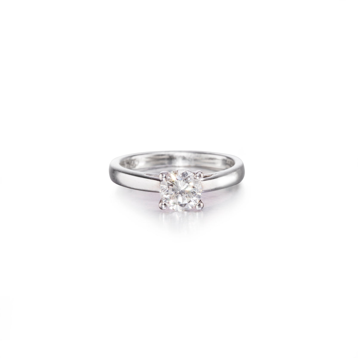 18ct White Gold Solitaire Diamond Ring