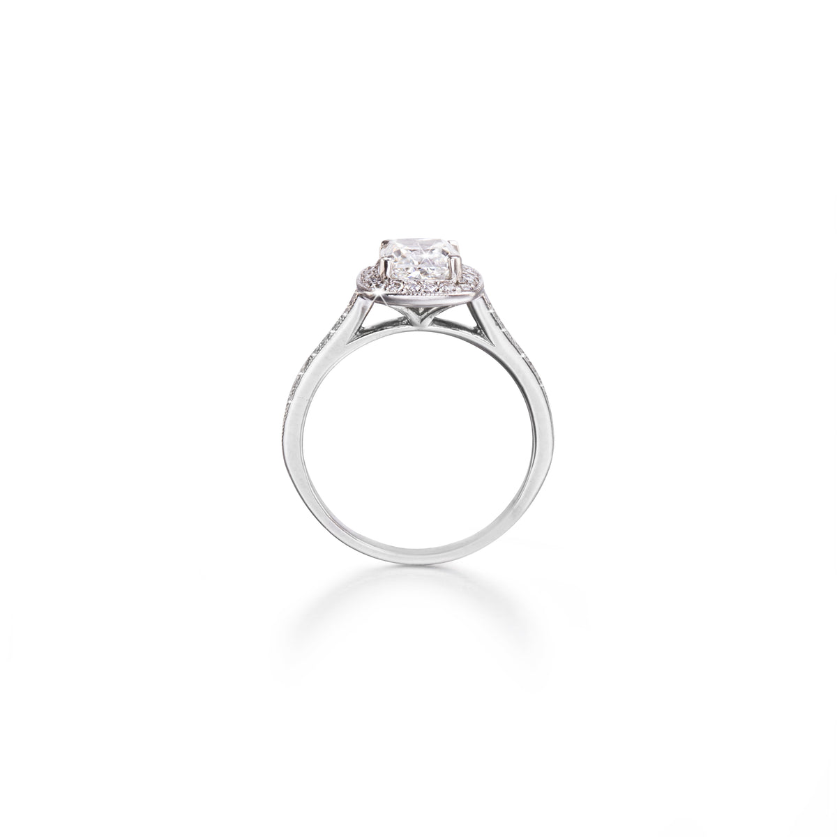 Browns Platinum Halo Ring