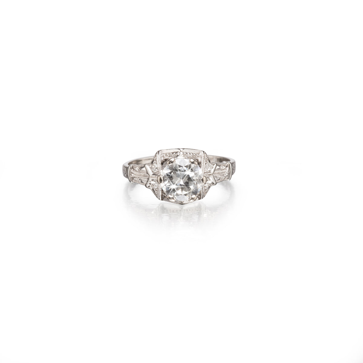 Platinum Art Deco Diamond Ring